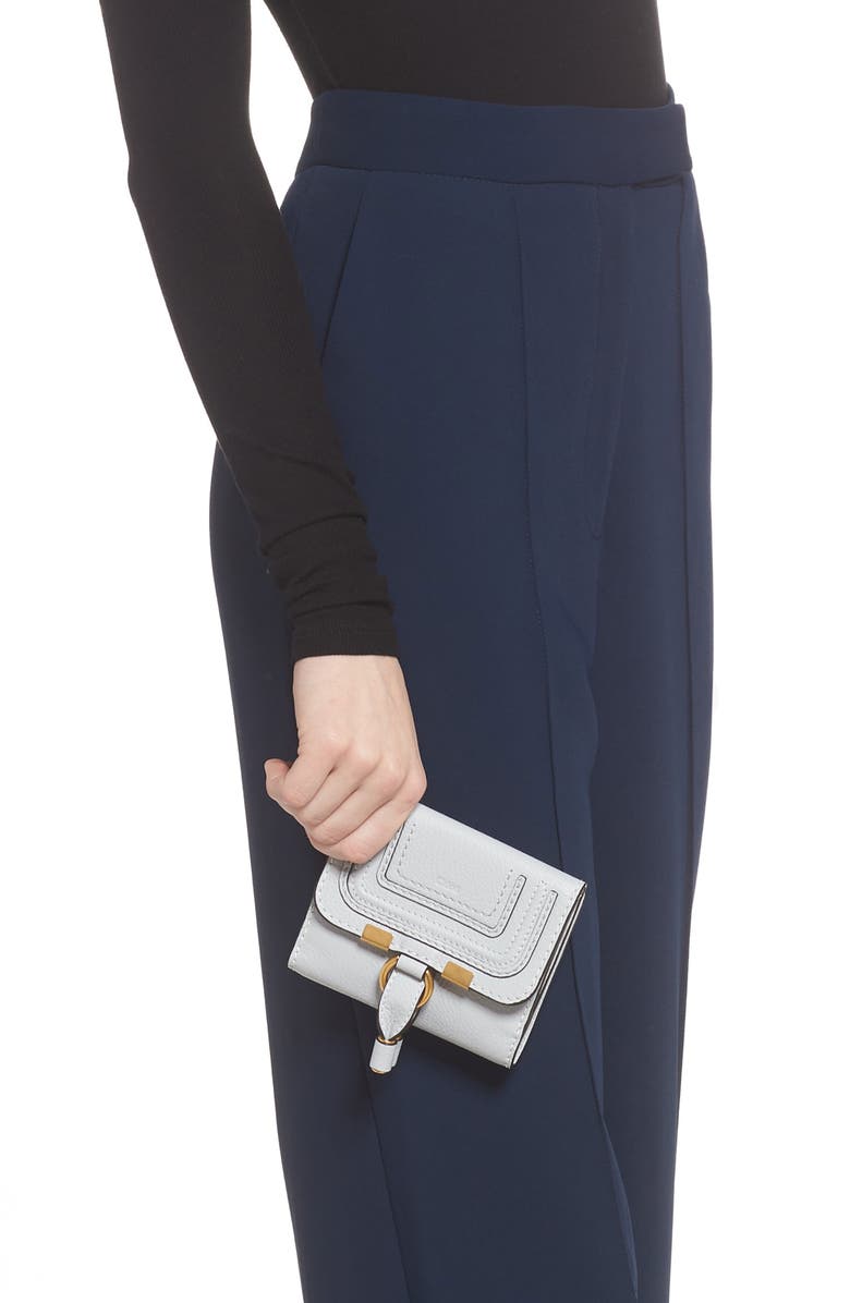 Chloé Marcie Leather French Wallet, Alternate, color,