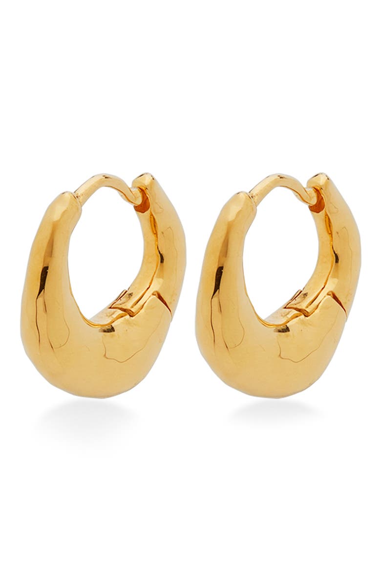 Deia Huggie Hoop Earrings, Alternate, color, YELLOW GOLD
