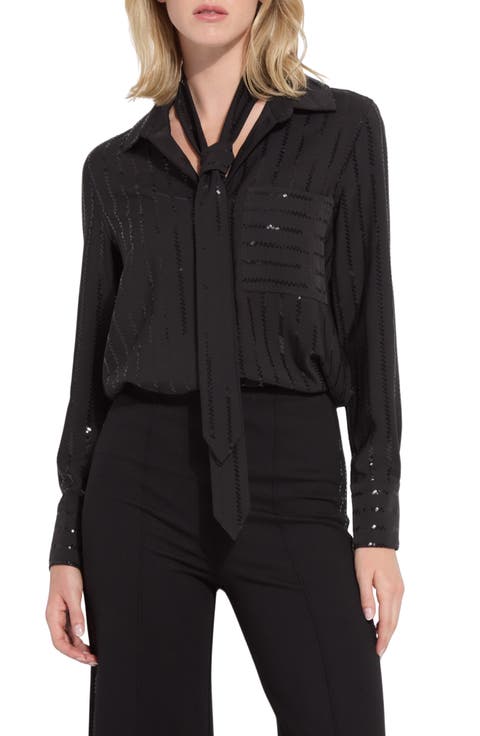 Tatiana Sequin Striped Shirt