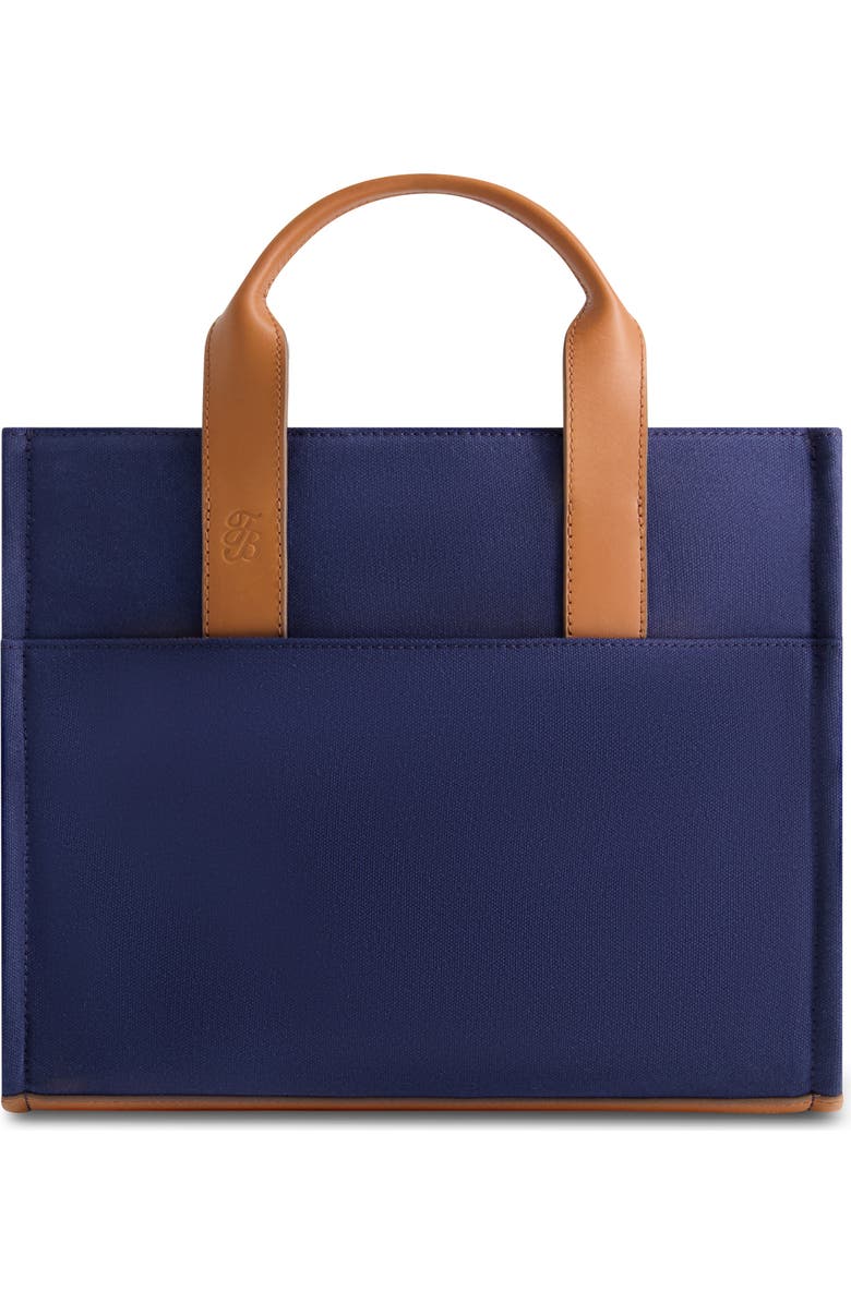 Tommy Bahama Canvas & Leather Trim Tote Bag, Main, color, Navy/ Tan