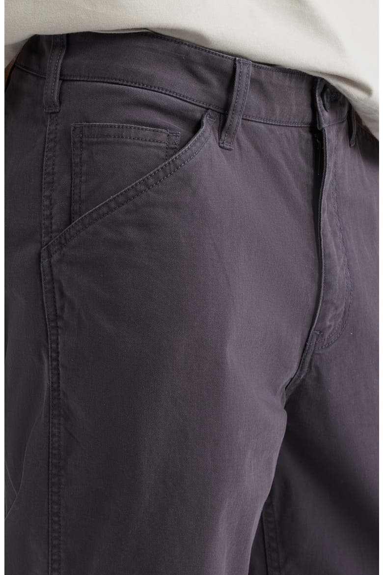 Straight Leg Cotton Stretch Twill Pants, Alternate, color, BLACK FADED