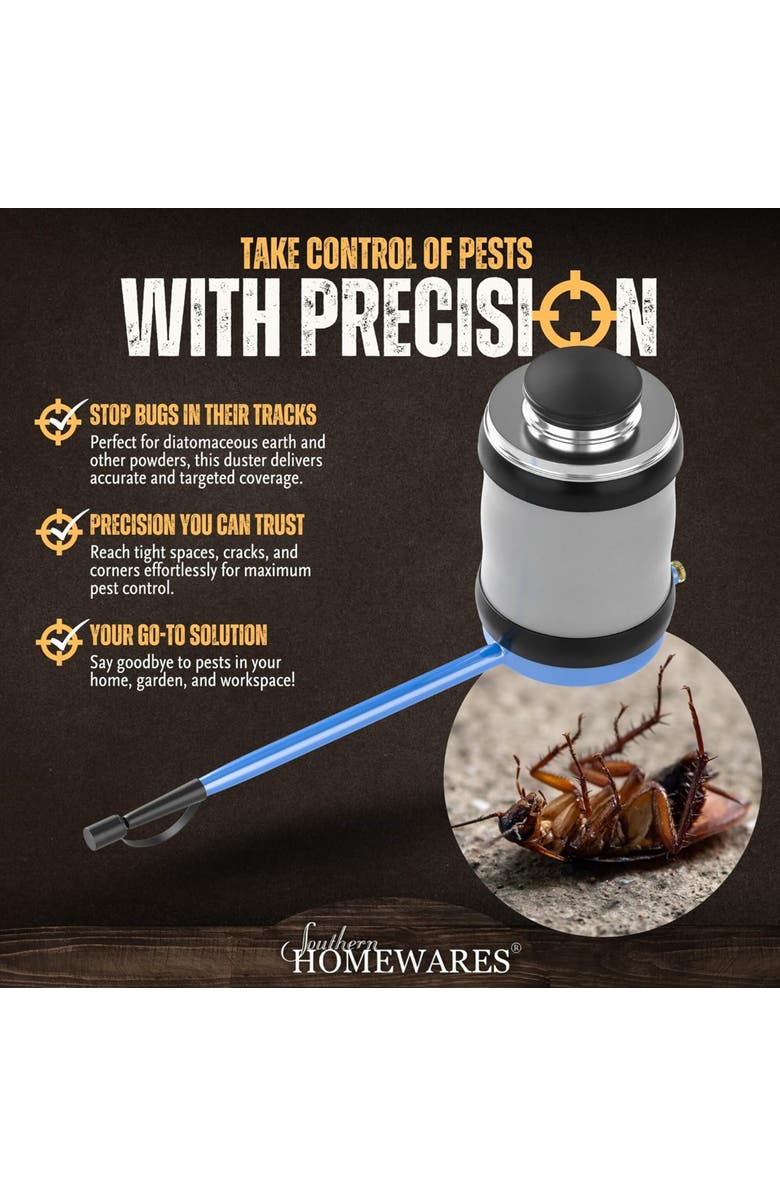 Southern Homewares Bellow Powder Duster, Pest Control Applicator Tool Sprayer, Alternate, color, Multicolored