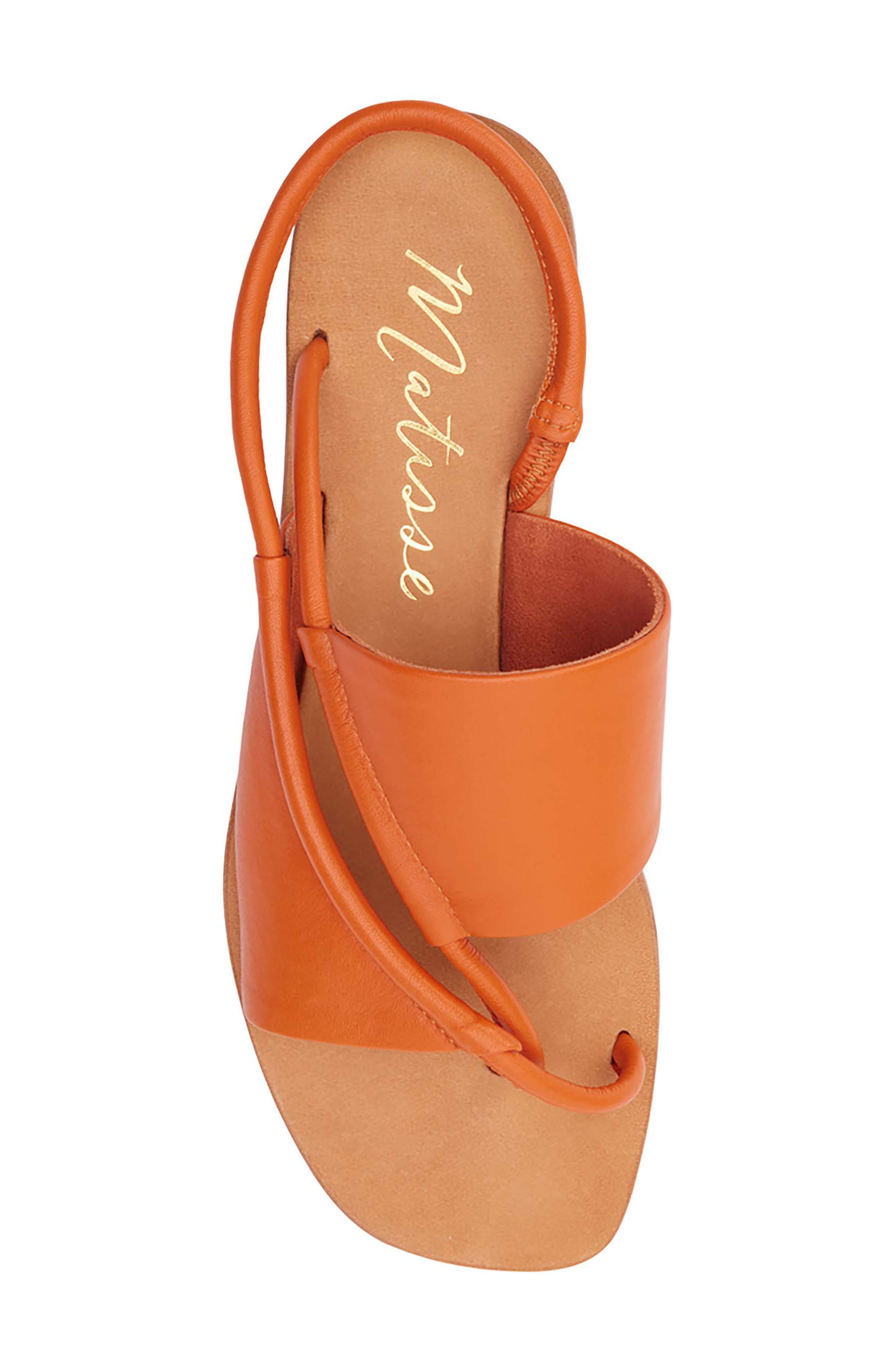 Shayla Asymmetric Slingback Sandal, Alternate, color, ORANGE
