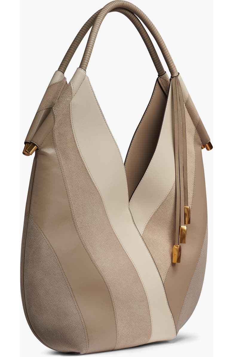 Donna Karan New York Baldwin Curve Pieced Large Shoulder, Alternate, color, Neutral Multi
