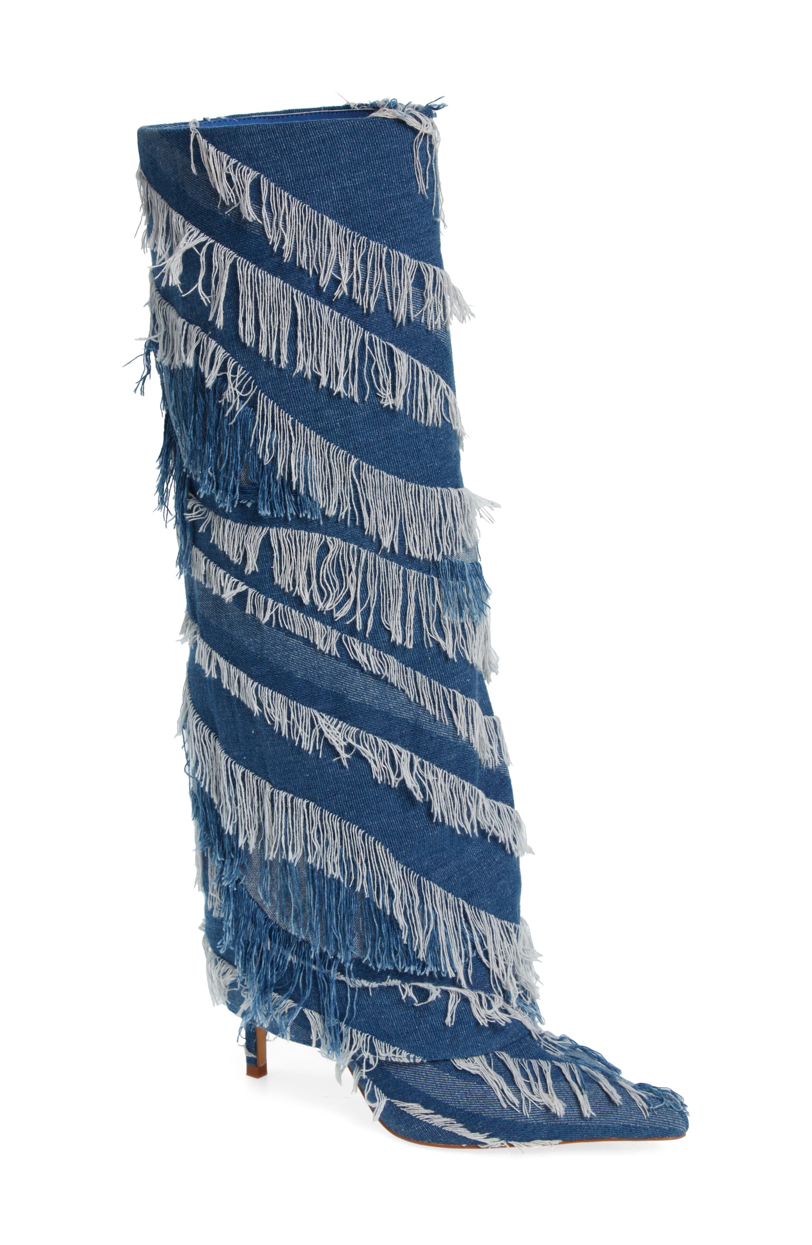 AZALEA WANG Fisher Denim Boot, Main, color, 