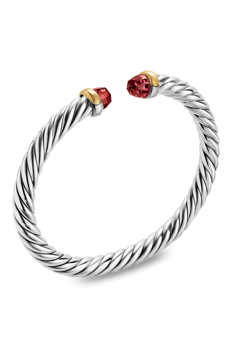 Cable Flex Rock Crystal Bracelet, 6mm, Alternate, color, SILVER