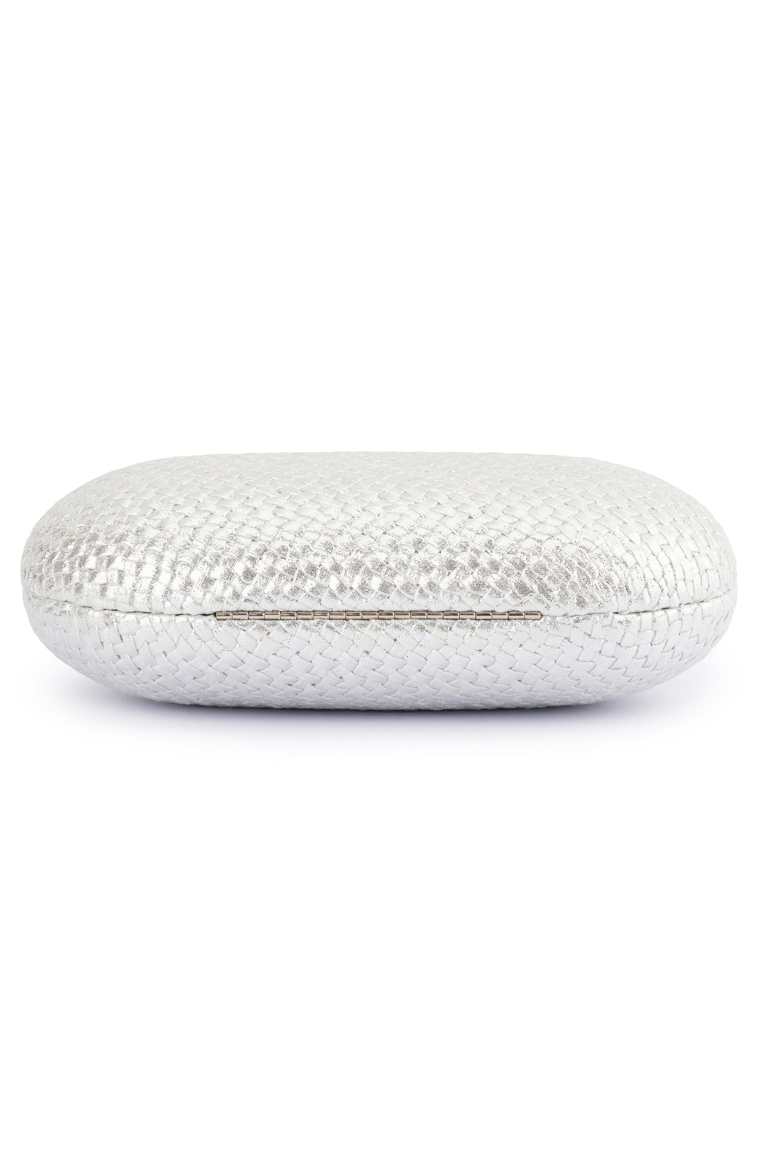 Olga Berg Lucia Woven Oval Frame Clutch, Alternate, color, 