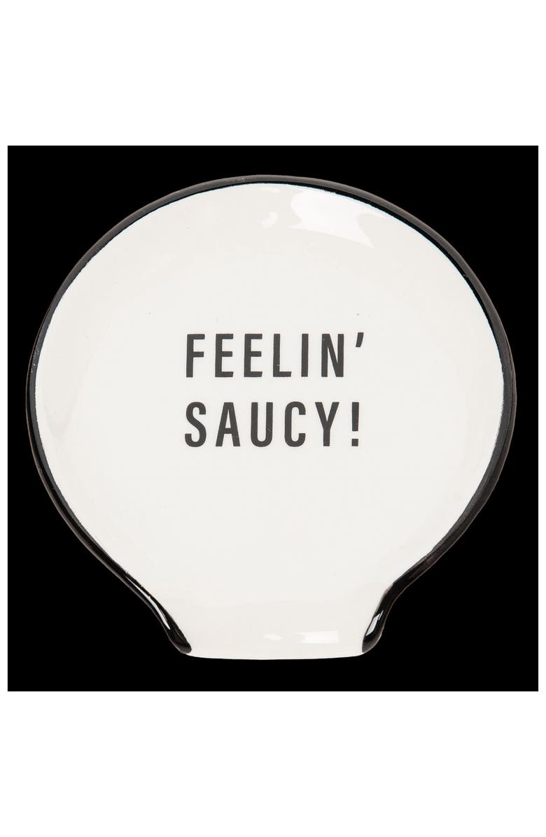 Totalee Gift Feelin Saucy Spoon Rest Ceramic White, Main, color, White