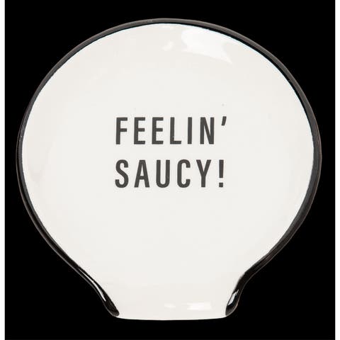 Feelin Saucy Spoon Rest Ceramic White