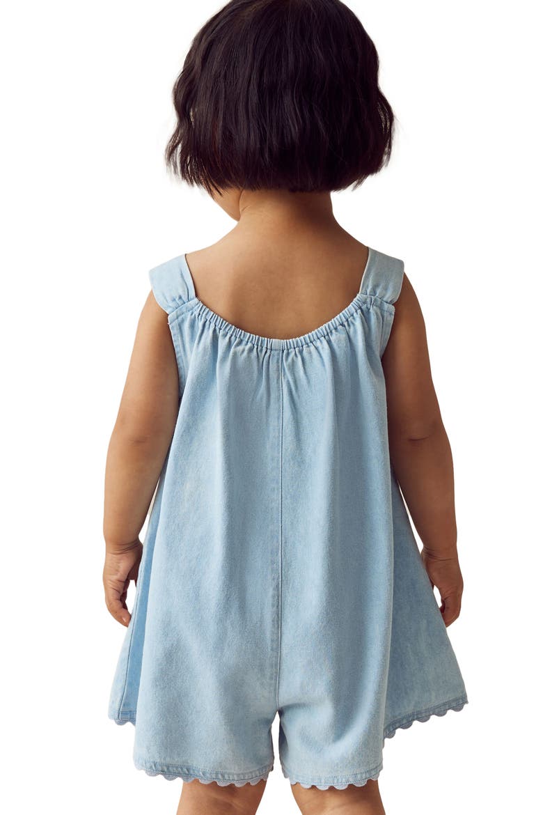 Kids' Embroidered Denim Jumpsuit, Alternate, color, BLUE
