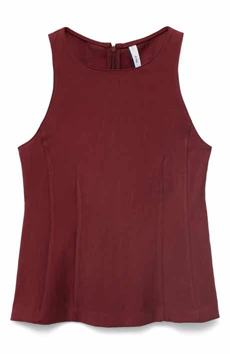 MANGO Sleeveless Peplum Top