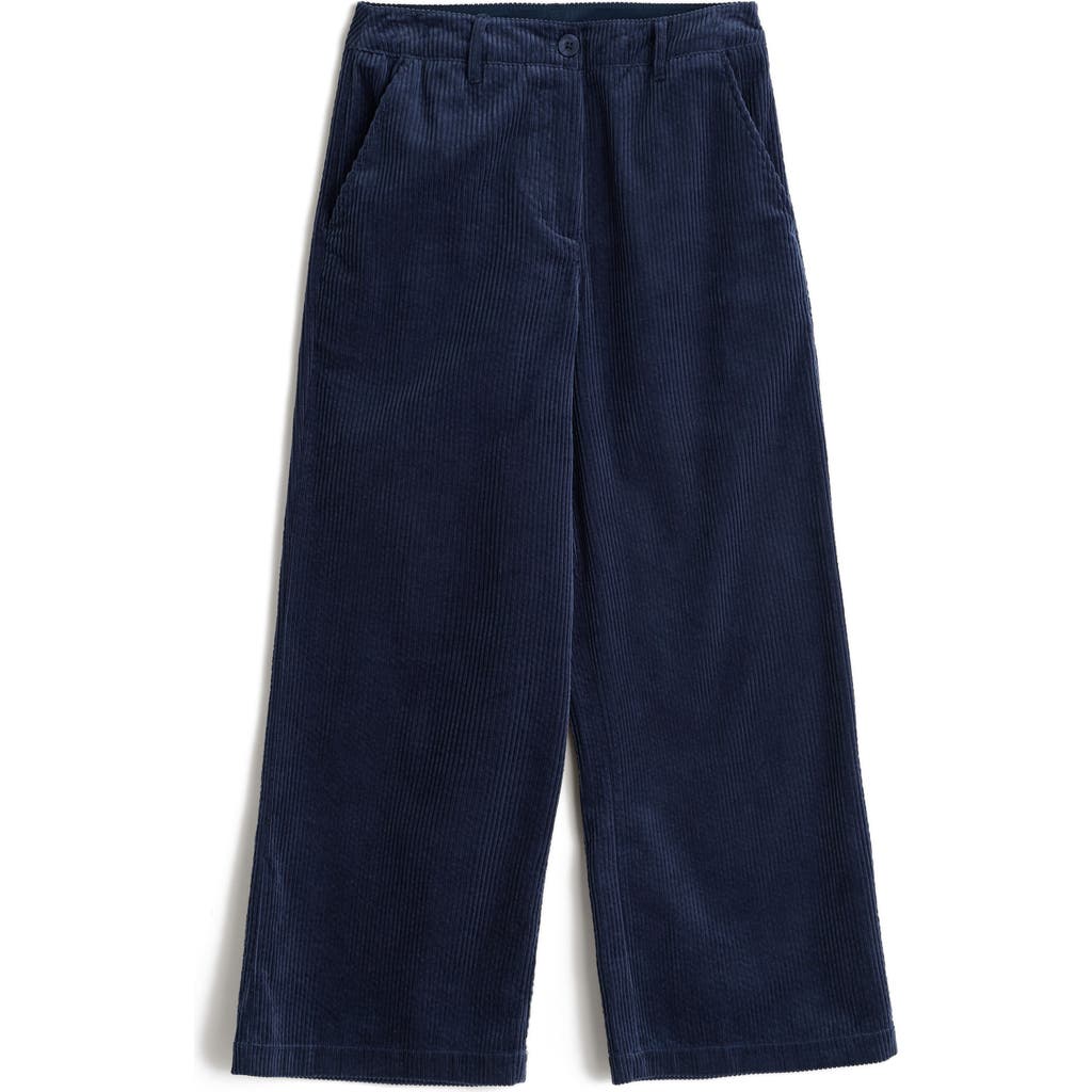 Seasalt Cornwall Asphodel Crop Wide Leg Corduroy Pants In Blue