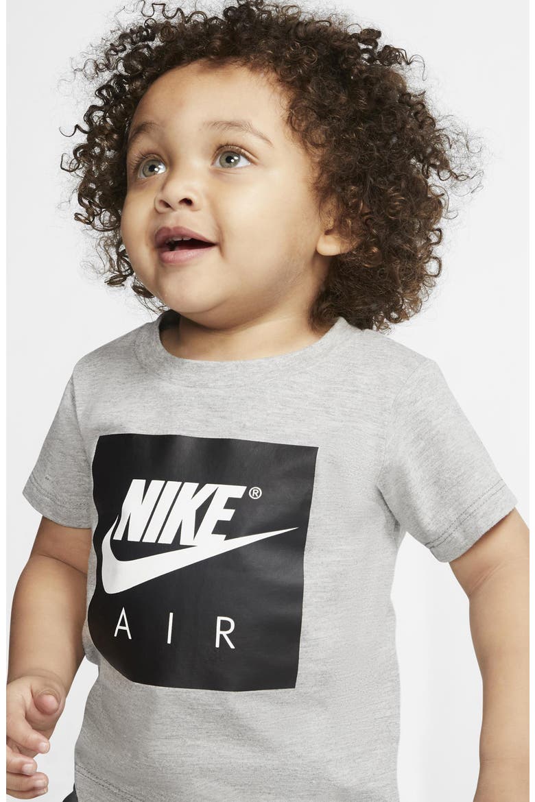 Air Logo Graphic T-Shirt & Shorts Set, Alternate, color, 023BLACK