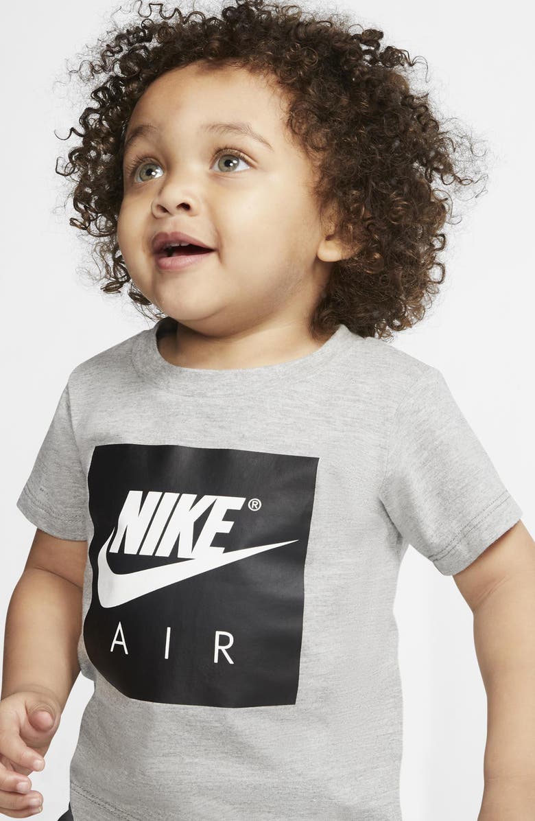 Nike Air Logo Graphic T-Shirt & Shorts Set, Alternate, color, 023Black