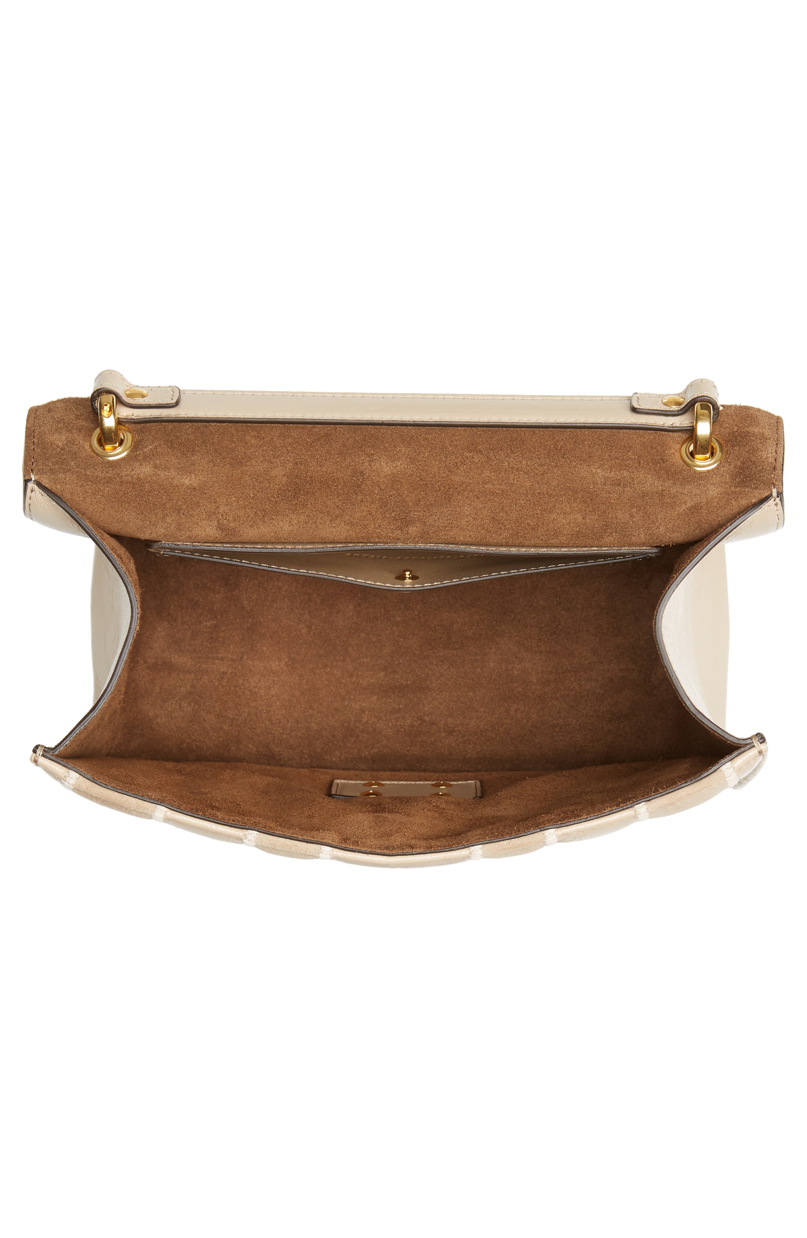 Fendi Kan U Goatskin Suede & Lambskin Leather Shoulder Bag, Alternate, color, 