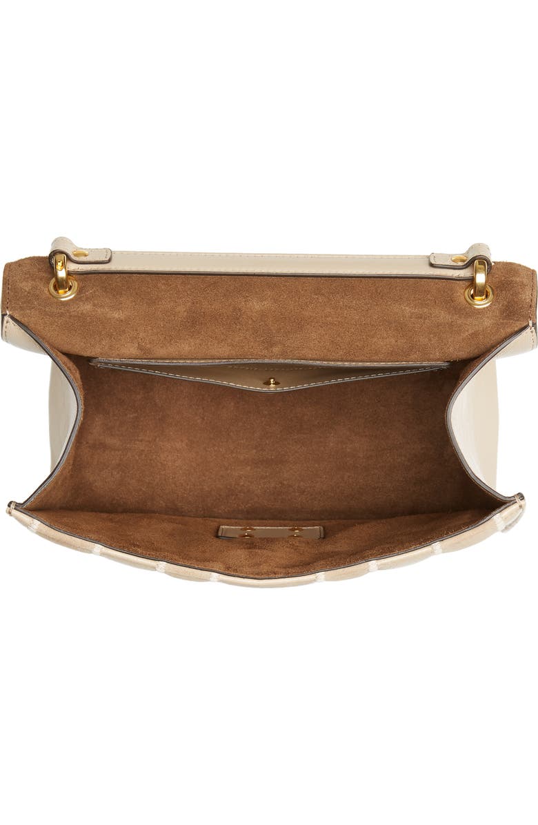 Fendi Kan U Goatskin Suede & Lambskin Leather Shoulder Bag, Alternate, color,