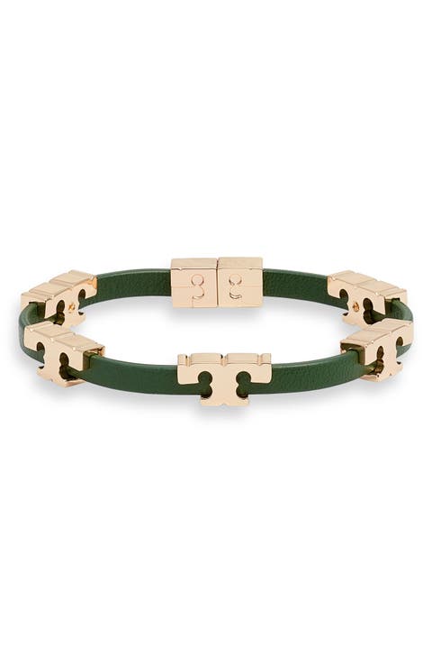 Serif-T Leather Bracelet