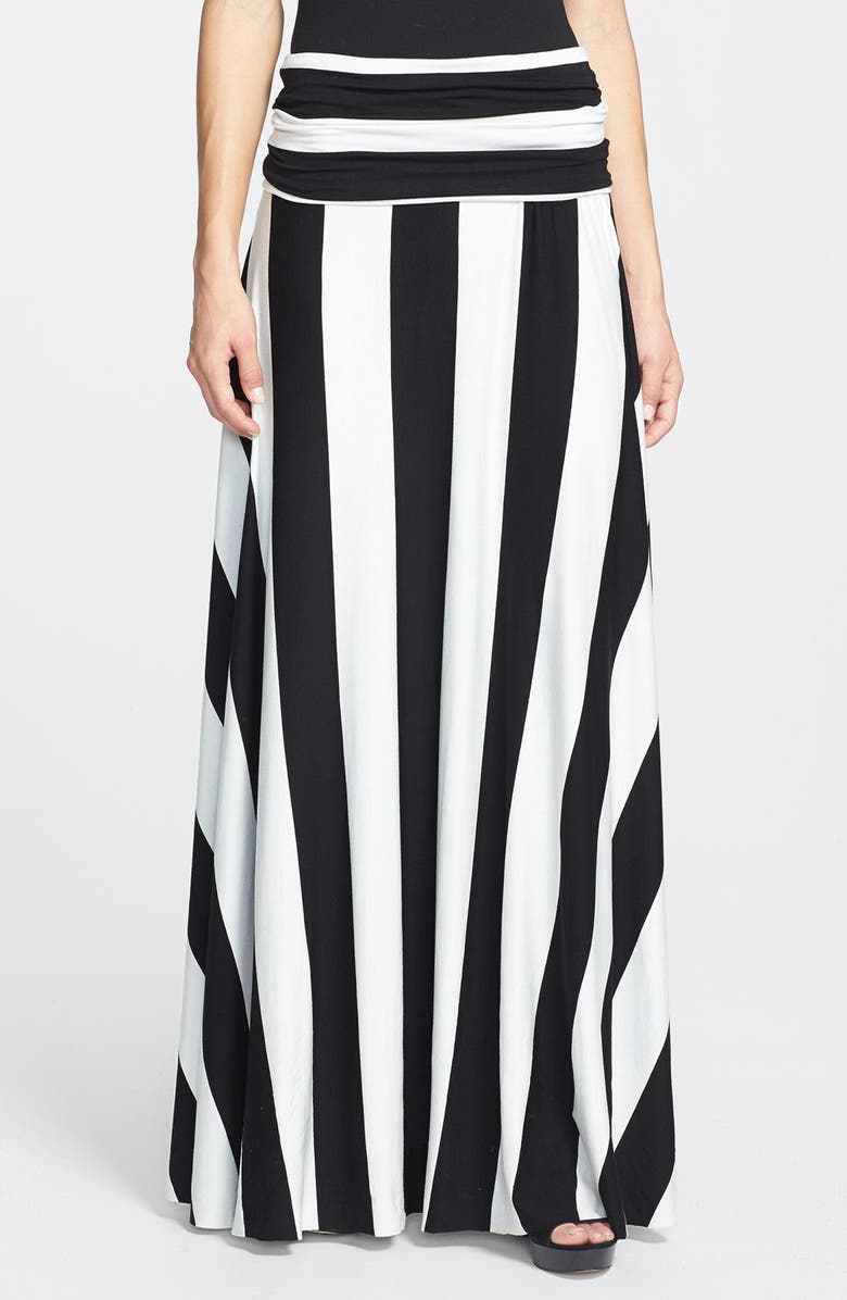 Elan Stripe Convertible Bias Cut Cover-Up Maxi Dress, Alternate, color, 