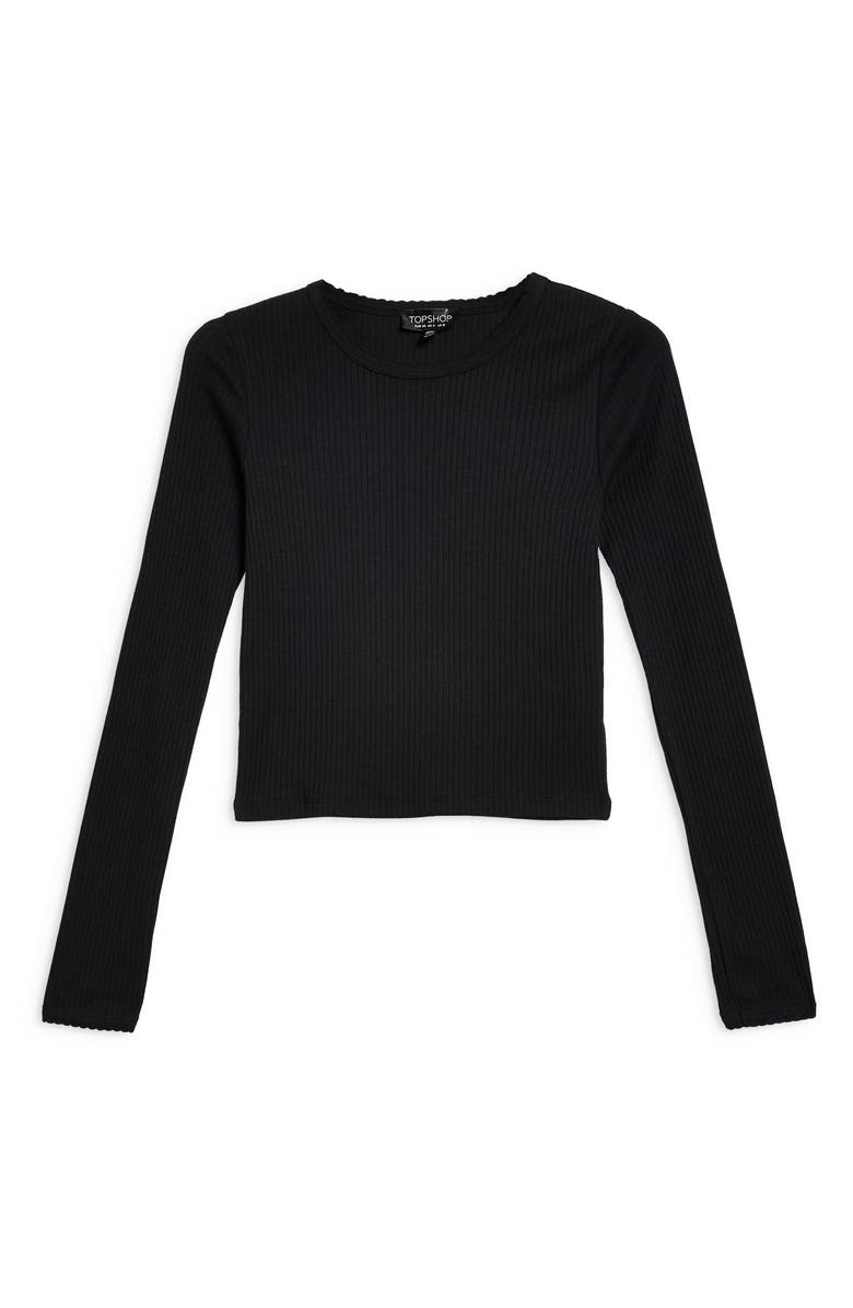 Topshop Long Sleeve Tee, Alternate, color, 
