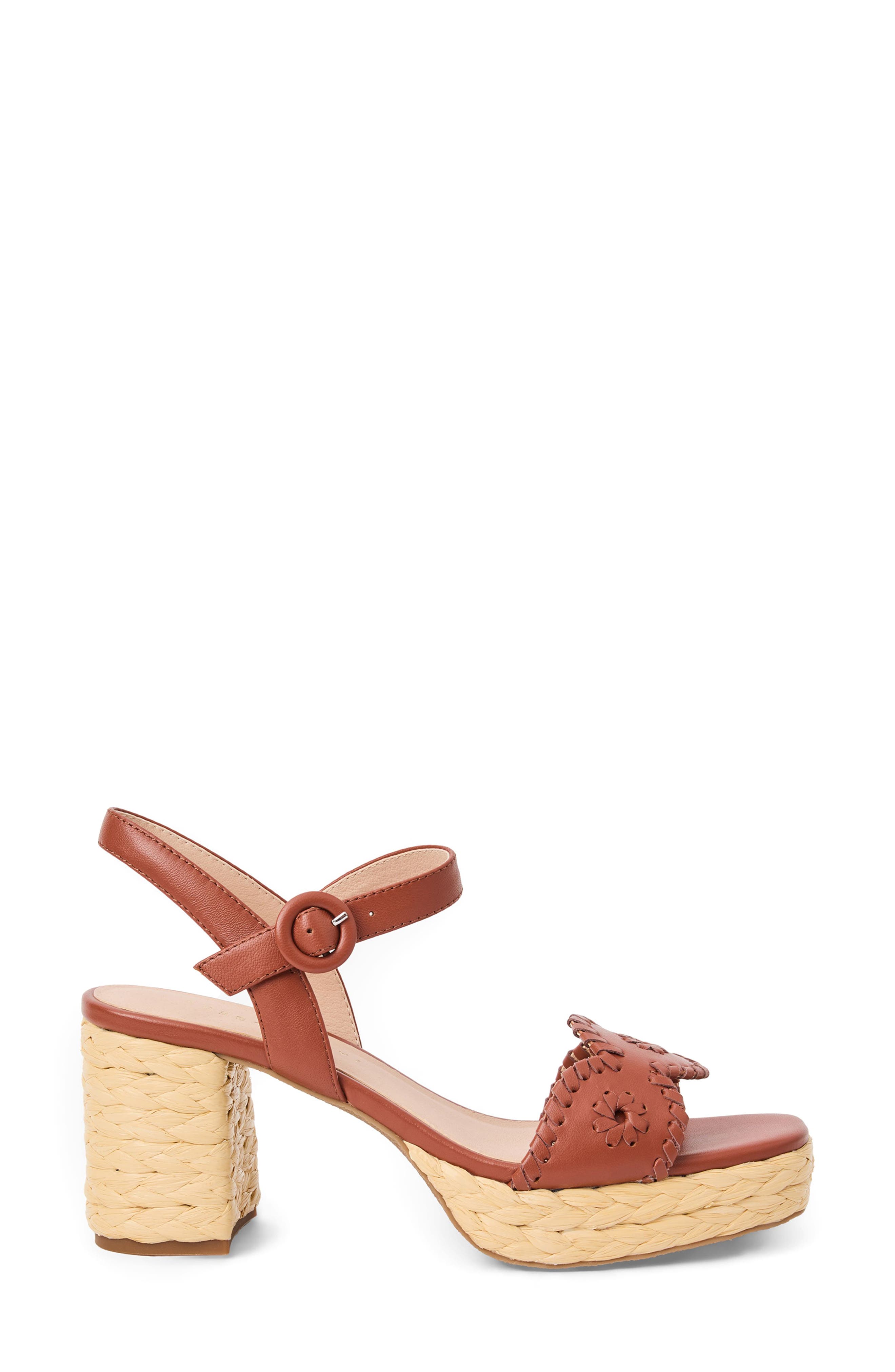 Laurin Ankle Strap Platform Sandal, Alternate, color, LUGGAGE
