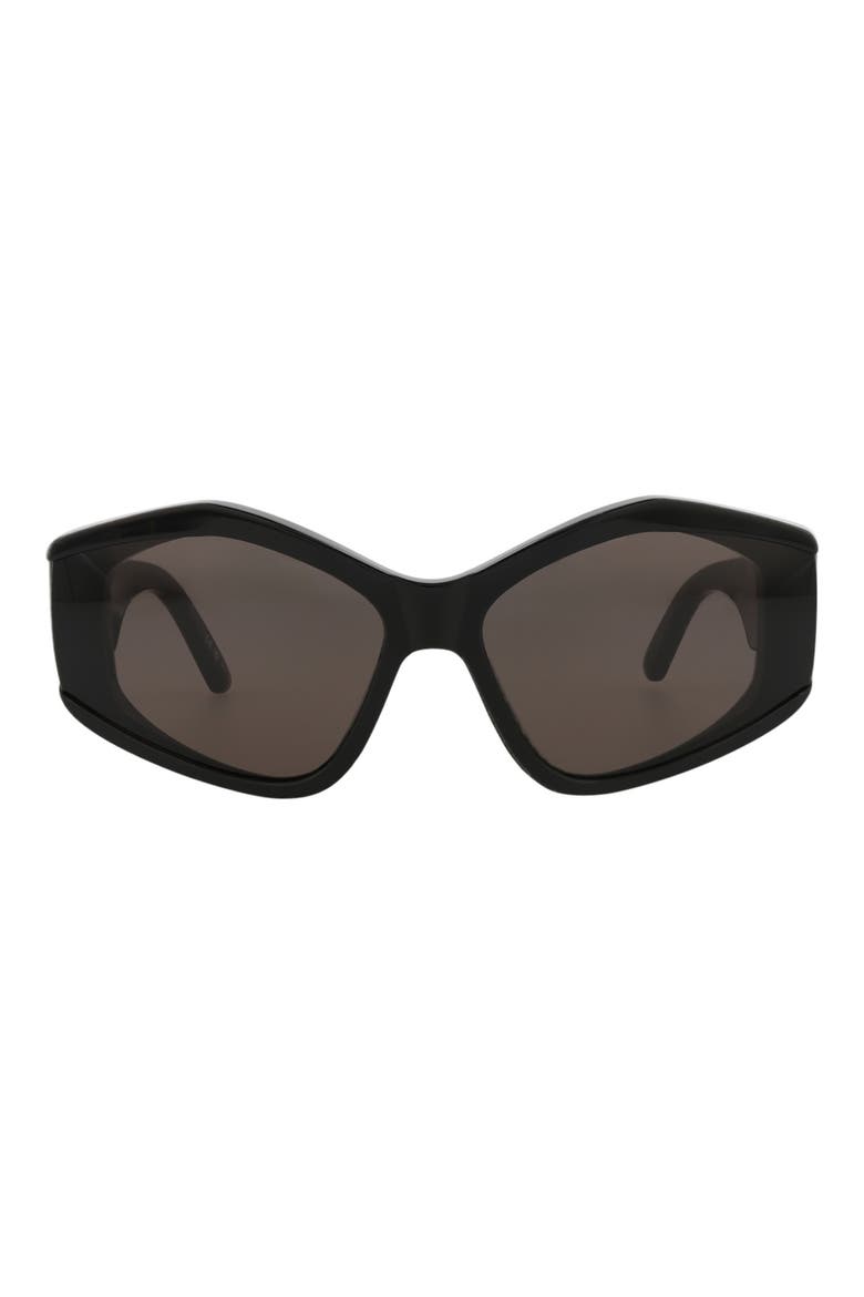 66mm Cat Eye Sunglasses, Main, color, BLACK BLACK GREY