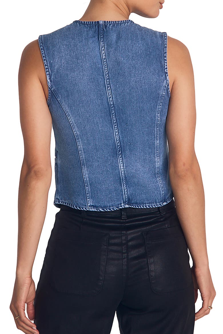 Crop Denim Vest, Alternate, color, MEDIUM VIN
