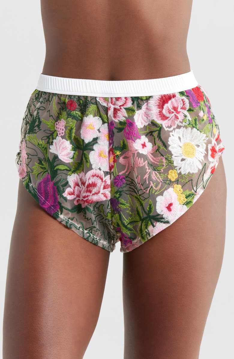 KILO BRAVA Lace Tap Shorts, Main, color, Multicolor Floral