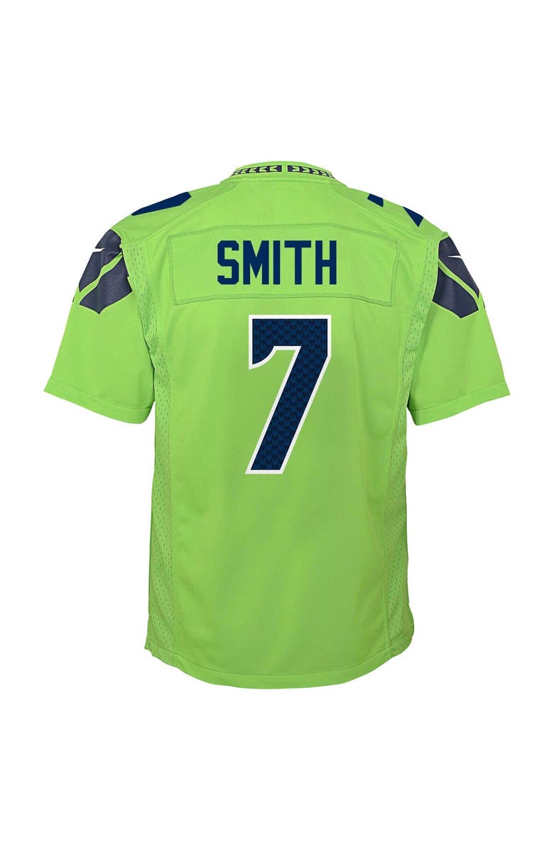 Nike Youth Nike Geno Smith Neon Green Seattle Seahawks Alternate Player Game Jersey, Alternate, color, 