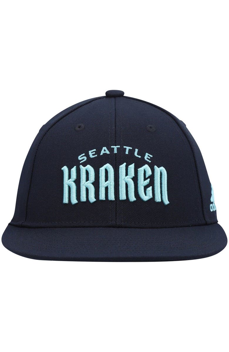 adidas Men's adidas Deep Sea Blue Seattle Kraken Team Snapback Hat, Alternate, color, Navy