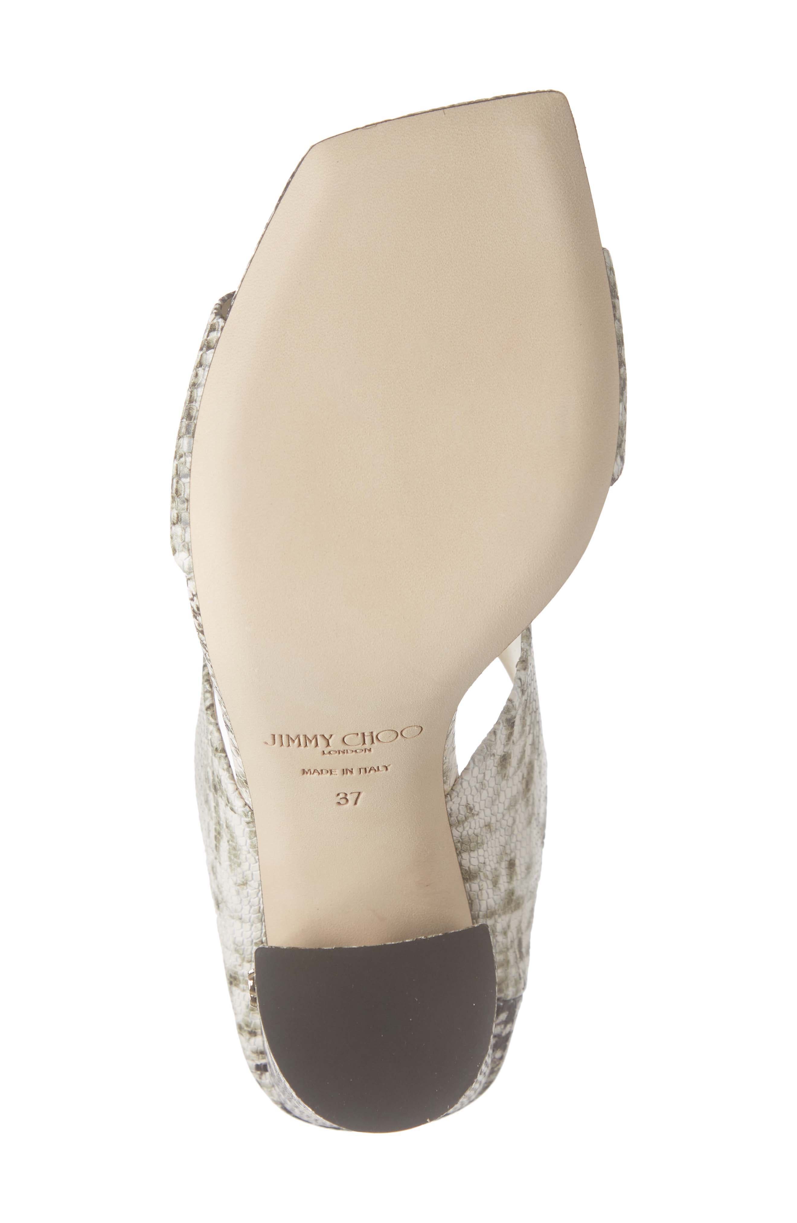 Matty Snake Embossed Double Band Sandal, Alternate, color, ROCCIA