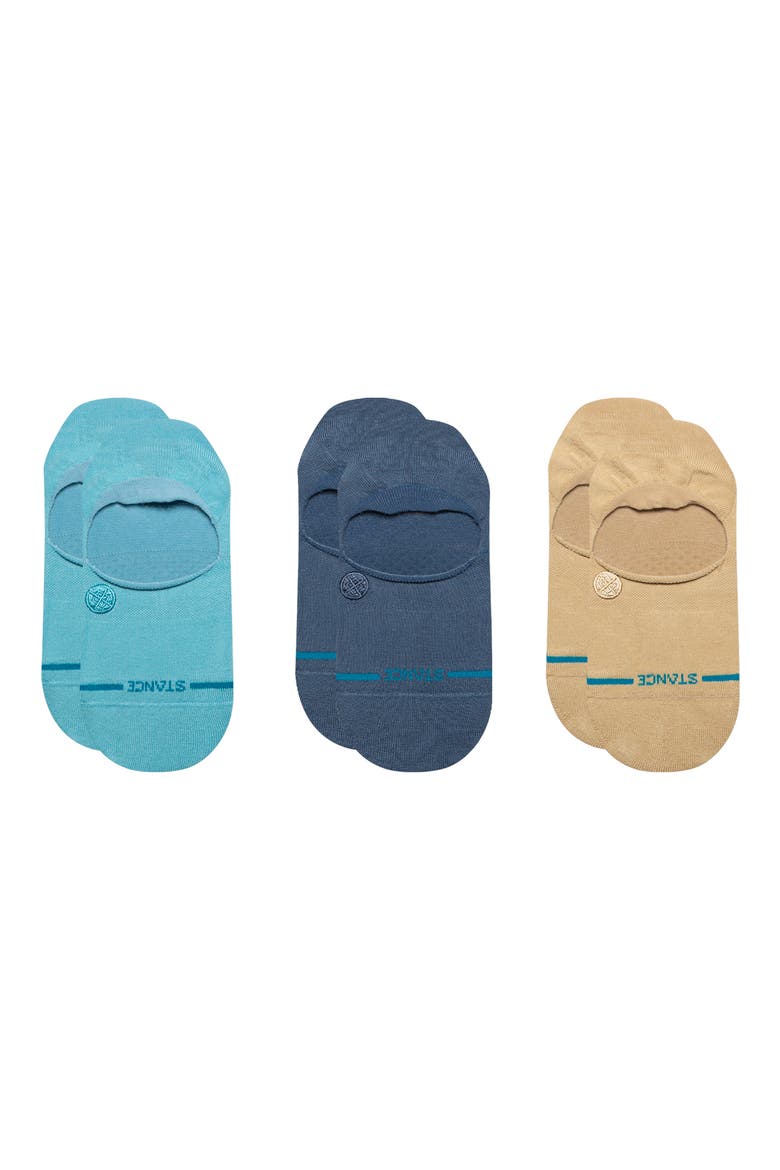 Icon 3-Pack No-Show Liner Socks, Main, color, NAVY