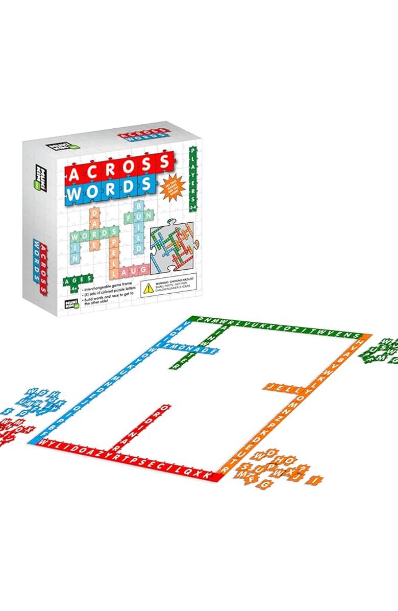 Mukikim Across Words - Puzzle & Word Game In One! Interactive & Educational spelling Board Game For 2-4 Players Family Fun. Enhance STEM & Vocabulary Skills, Main, color, Across Words