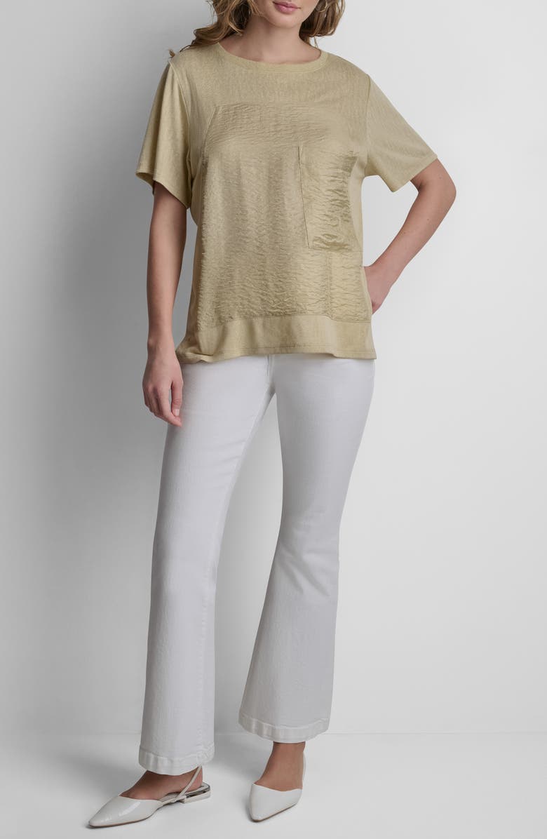 DKNY Twinkle Mixed Media T-Shirt, Alternate, color, Mojave Desert