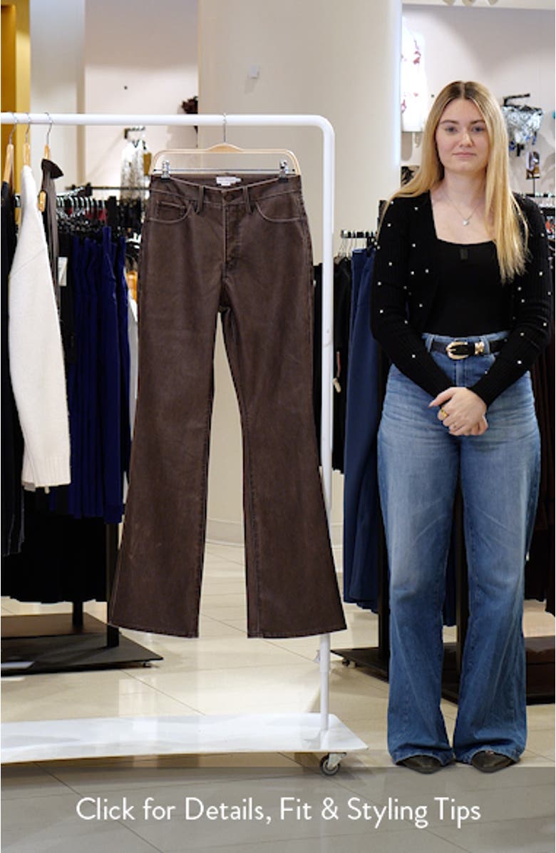 High Waist Faux Leather Bootcut Pants, sales video thumbnail