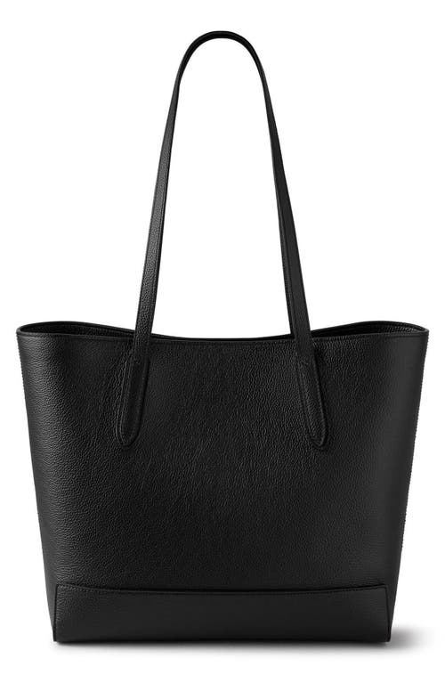 Mulberry Leather East/west Shopper Tote In Black