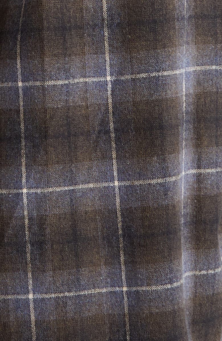 De Bonne Facture Plaid Long Sleeve Camp Shirt, Alternate, color, 