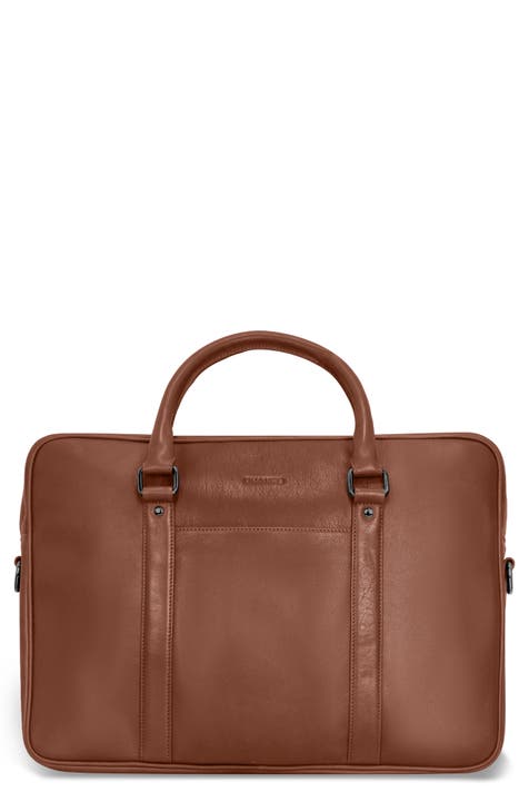 Compact Leather Slim Briefcase