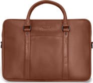 CHAMPS Compact Leather Slim Briefcase