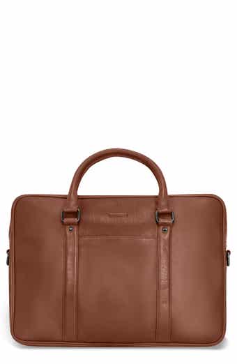 CHAMPS Compact Leather Slim Briefcase