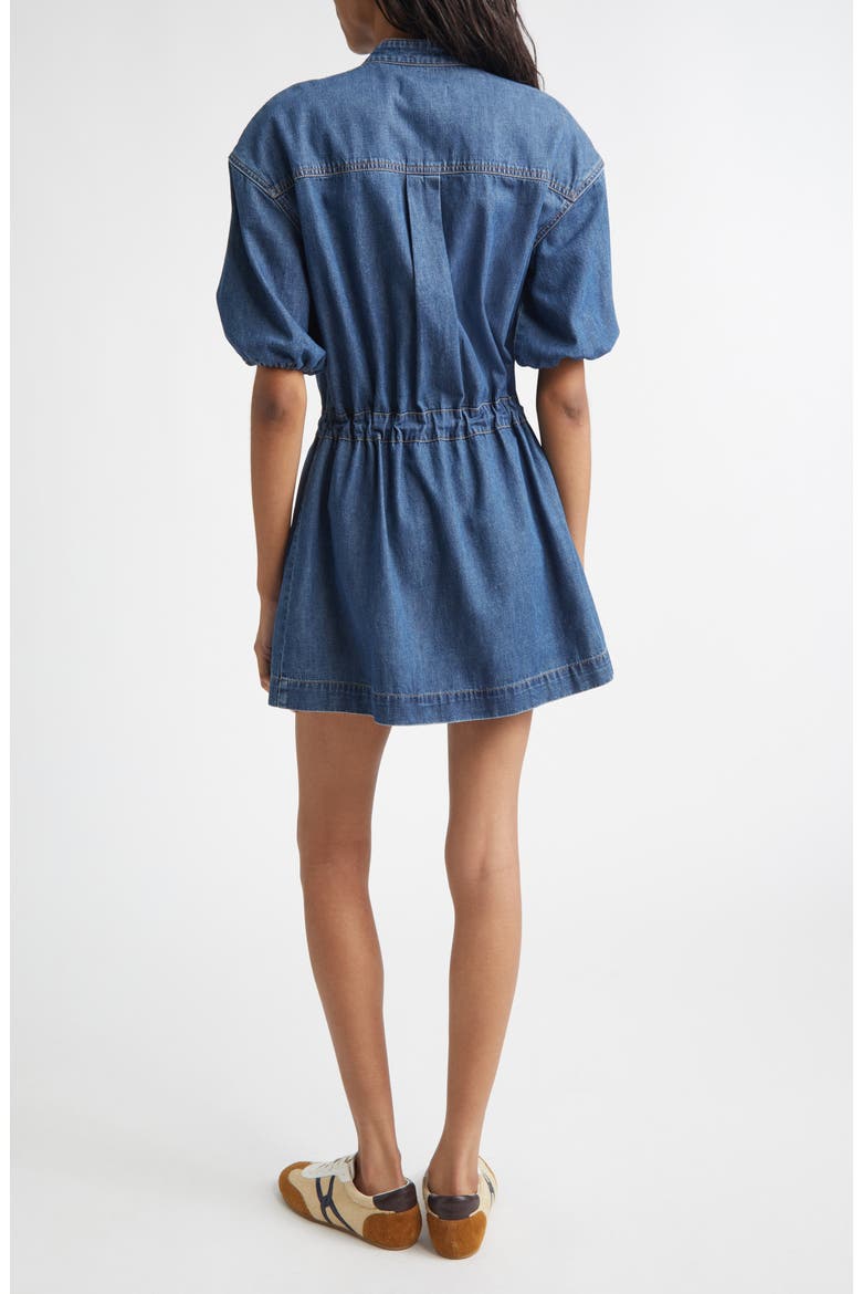 Akerman Puff Sleeve Denim Minidress, Alternate, color, CITY STROLL
