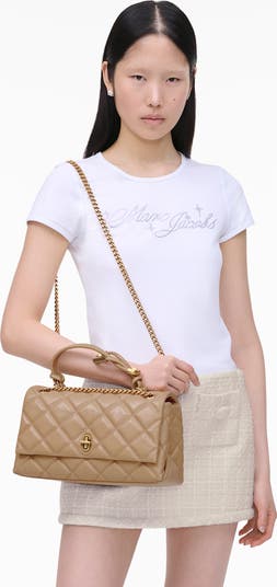 The Dual Chain Diamond Quilted Convertible Leather Shoulder Bag