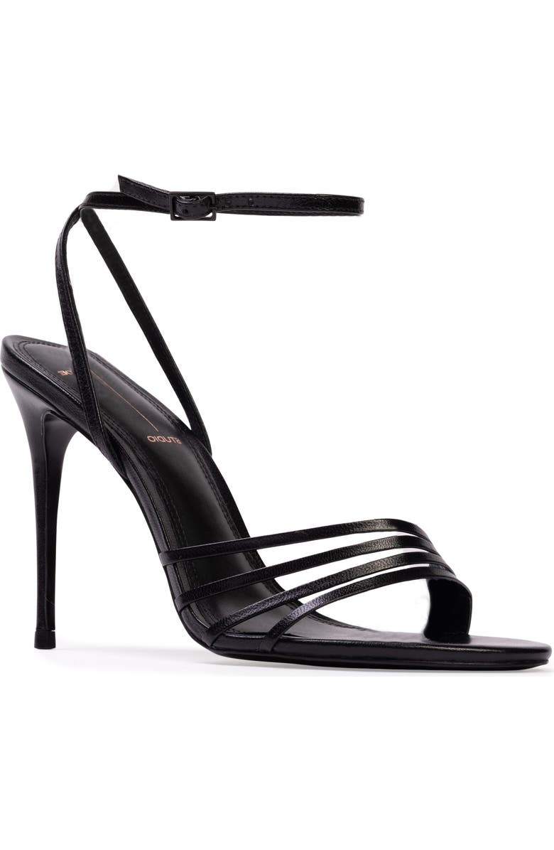BLACK SUEDE STUDIO Ella 100 Sandal, Alternate, color, Black Leather