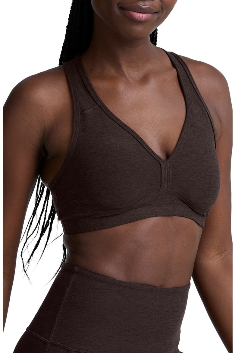 Lift Your Spirits Sports Bra, Alternate, color, DARK CHOCOLATE HEATHER