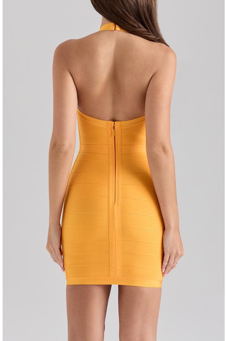 The Supermodel Halter Neck Bandage Minidress, Alternate, color, ORANGE SHERBET