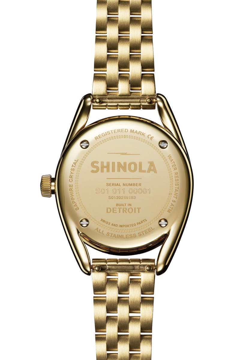 Shinola Derby Bracelet Watch, 30.5mm, Alternate, color, 
