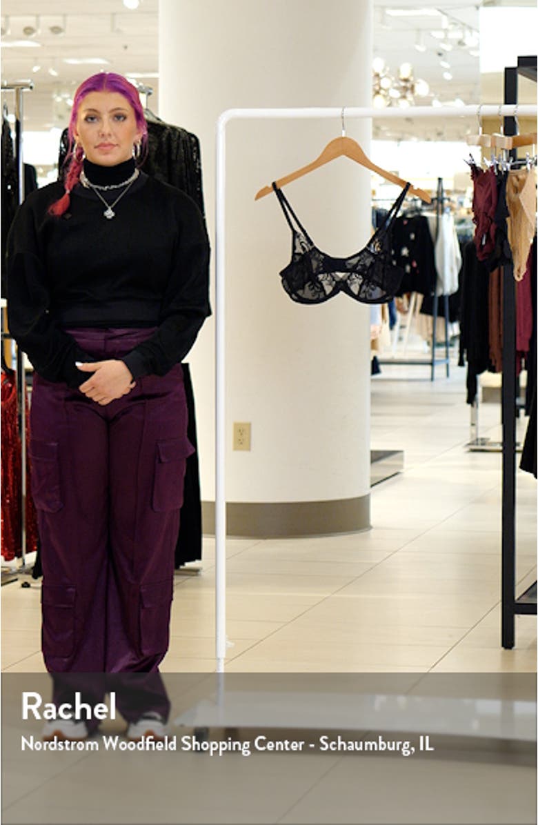 Embellished Embroidered Lace Underwire Bra, sales video thumbnail