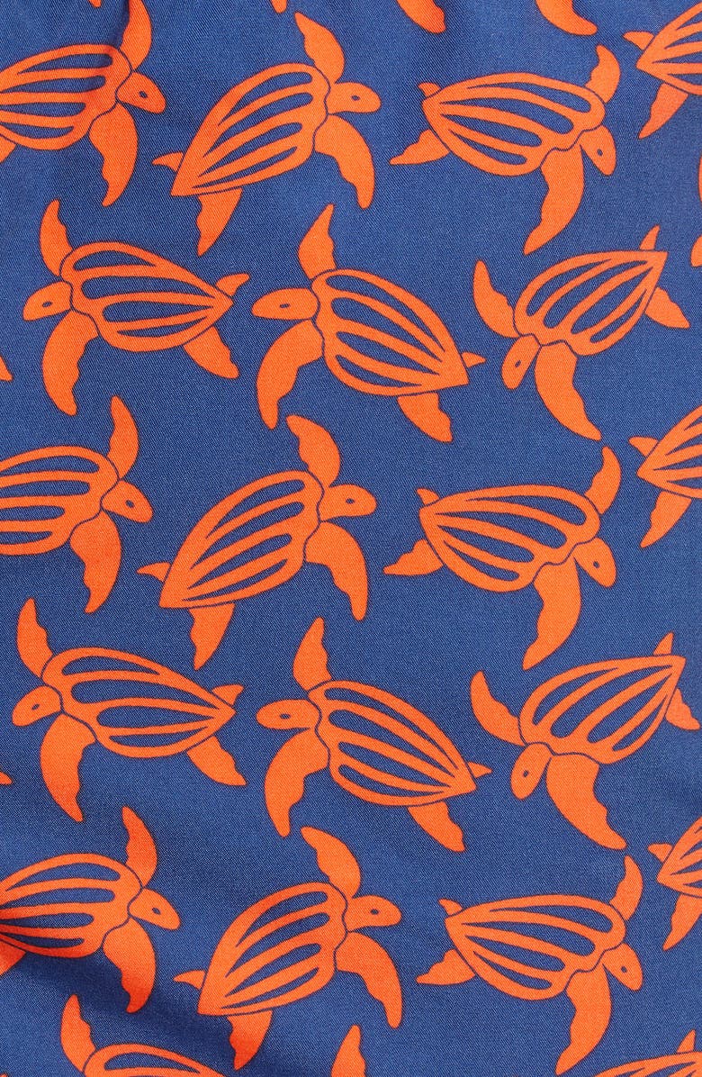 Tom & Teddy Turtle Print Swim Trunks, Alternate, color, 