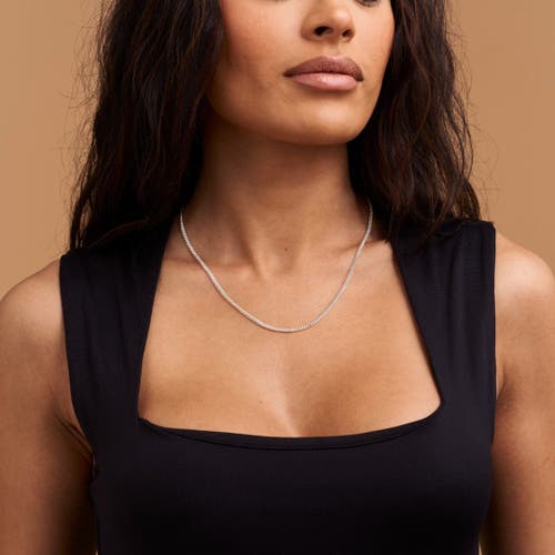 7879 Baby Filed Curb Chain Necklace In Gray