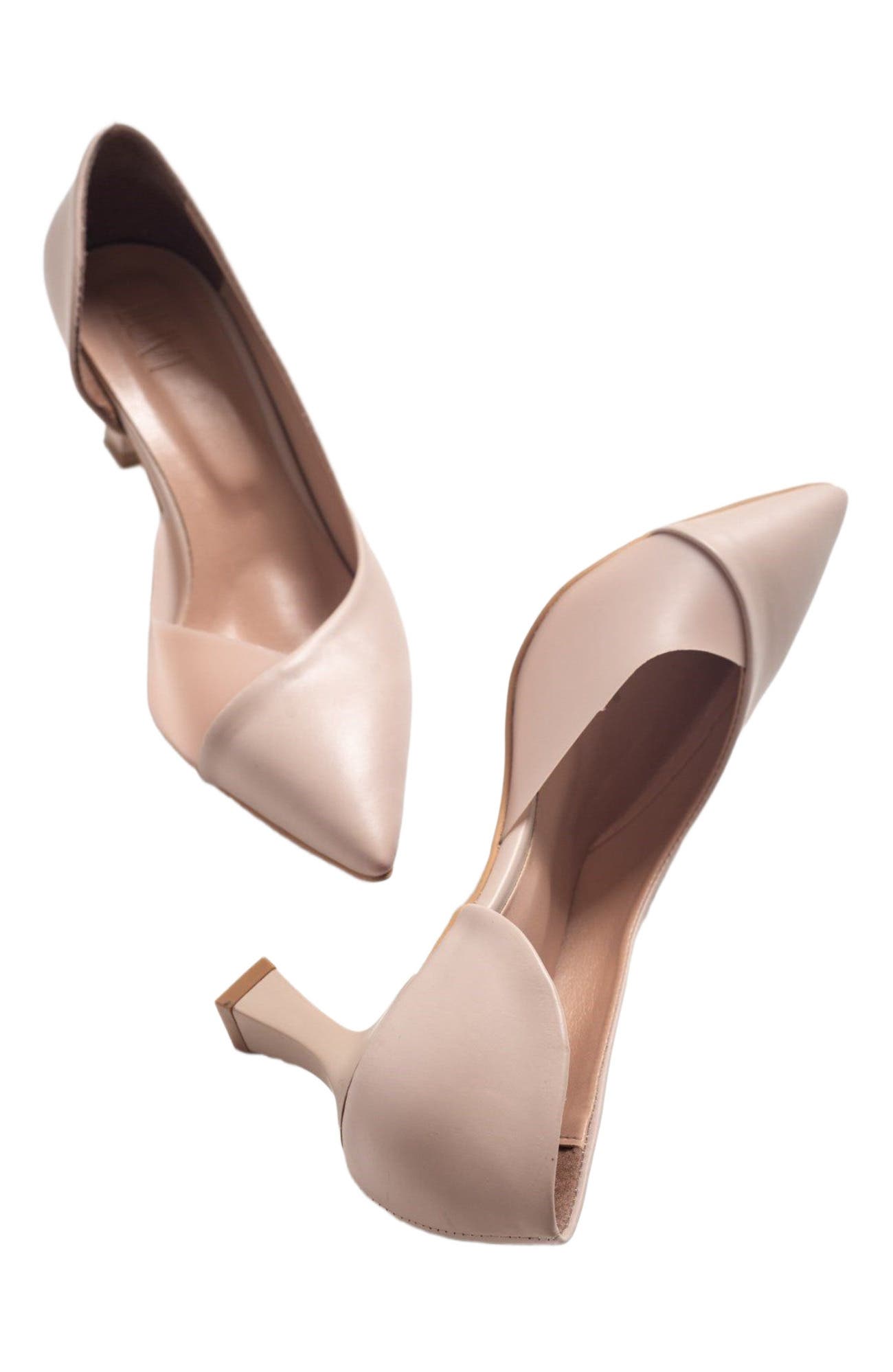 Vera Pointed Toe Pump, Alternate, color, Beige Faux Leather