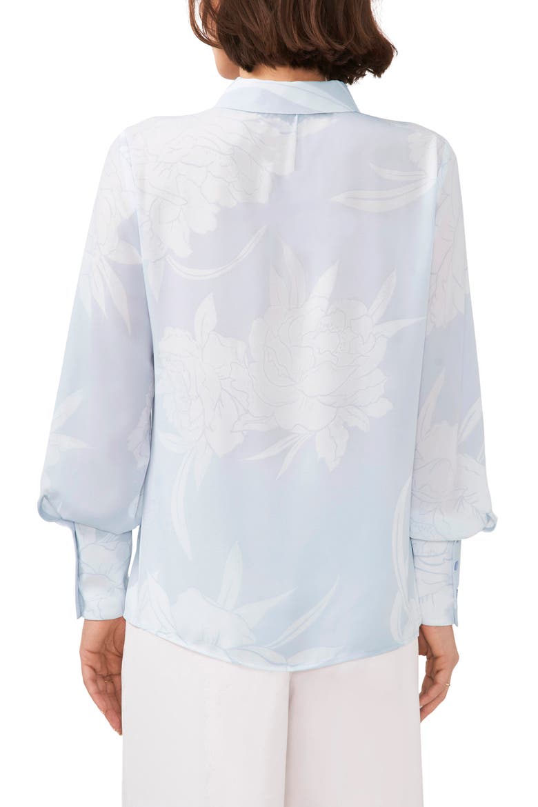 Solid Button-Up Shirt, Alternate, color, BLOOMING BLUE